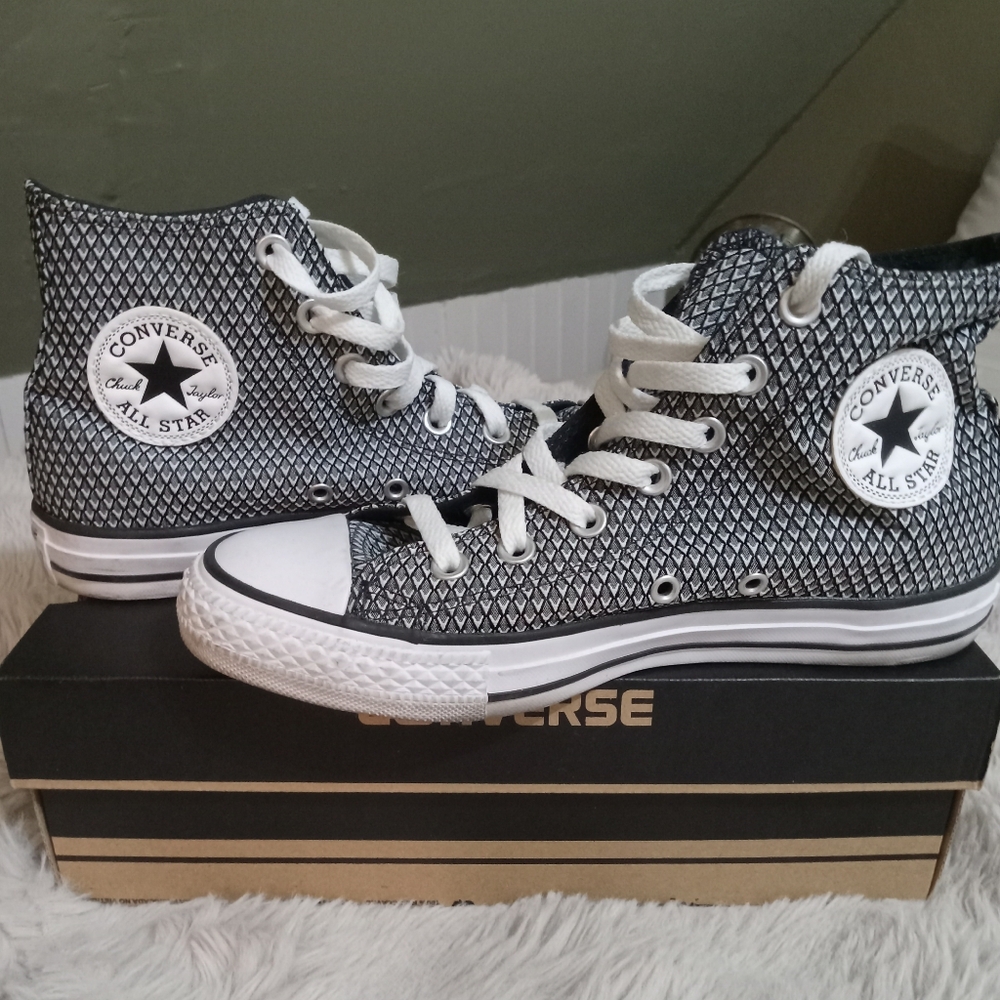 Converse Black and White High-Top Sneakers